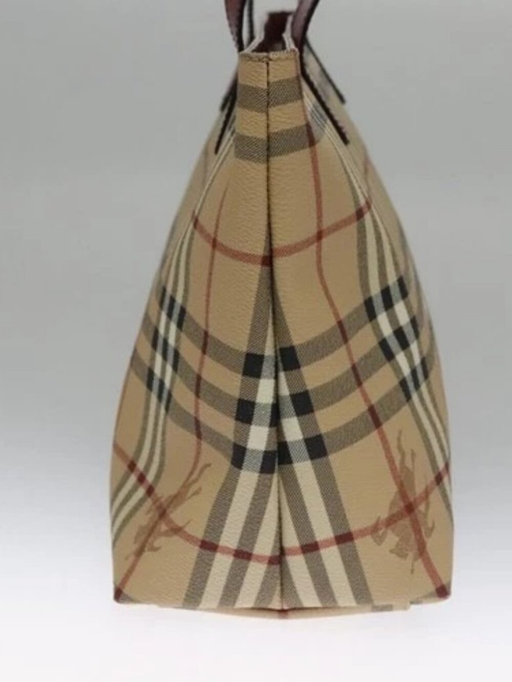 BURBERRY Nova Check Tote Bag PVC Beige Auth - Picture 4 of 15